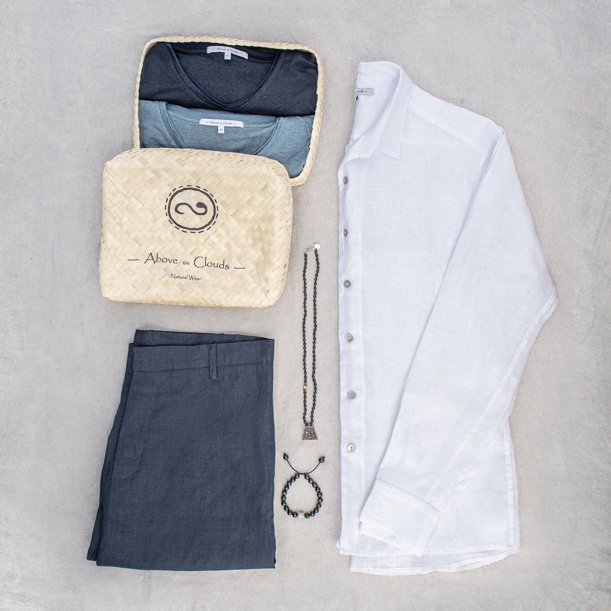 Above the Clouds Natural Wear - Elevated Essentials Menswear - Natural Fabric - Men's clothing - Linen Shirts and pants - Ubud, Canggu, Pererenan - Bali