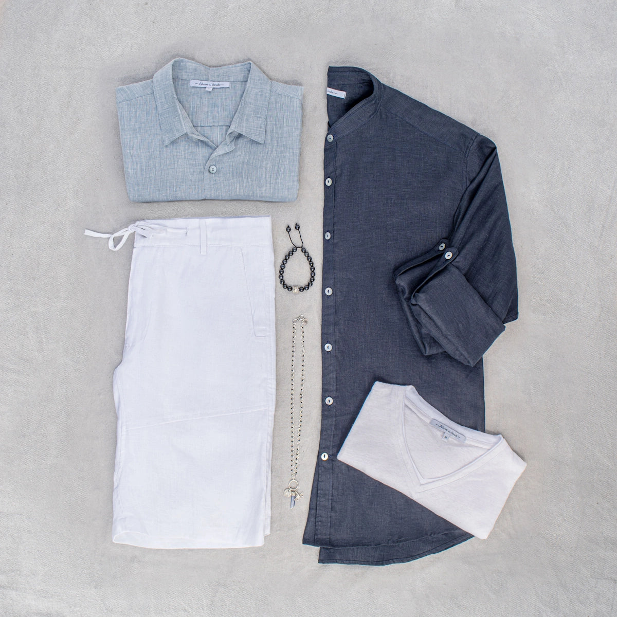 Above the Clouds Natural Wear - Elevated Essentials Menswear - Natural Fabric - Men's clothing - Linen Shirts and pants - Ubud, Canggu, Pererenan - Bali