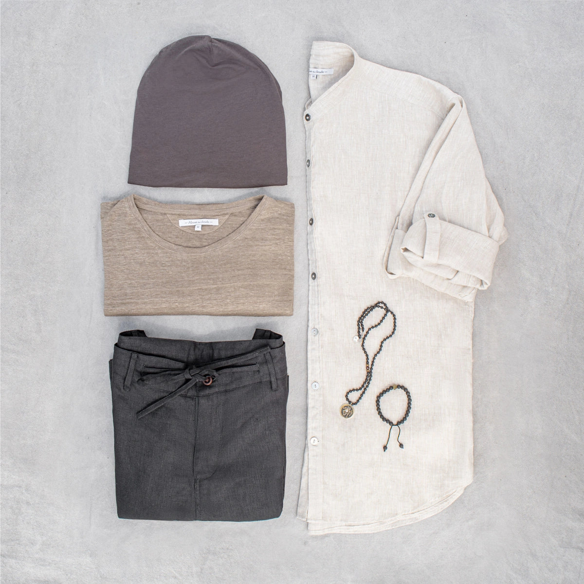 Above the Clouds Natural Wear - Elevated Essentials Menswear - Natural Fabric - Men's clothing - Linen Shirts and pants - Ubud, Canggu, Pererenan - Bali