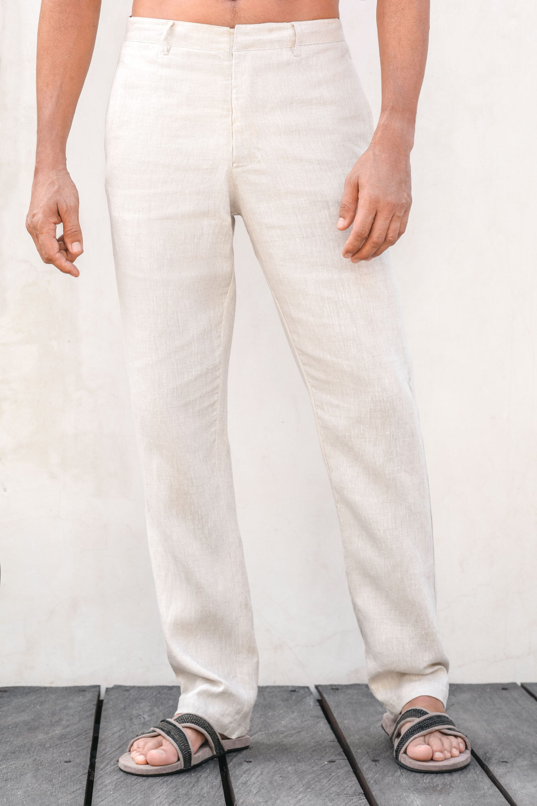 Nuage classic fit linen pants