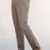 Abr knee darted linen pants brown