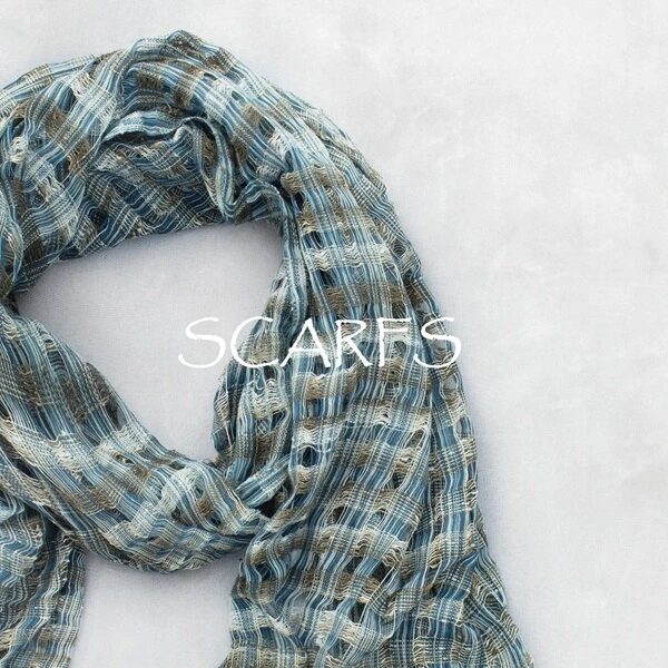 Men scarfs handwoven natural dye beanie